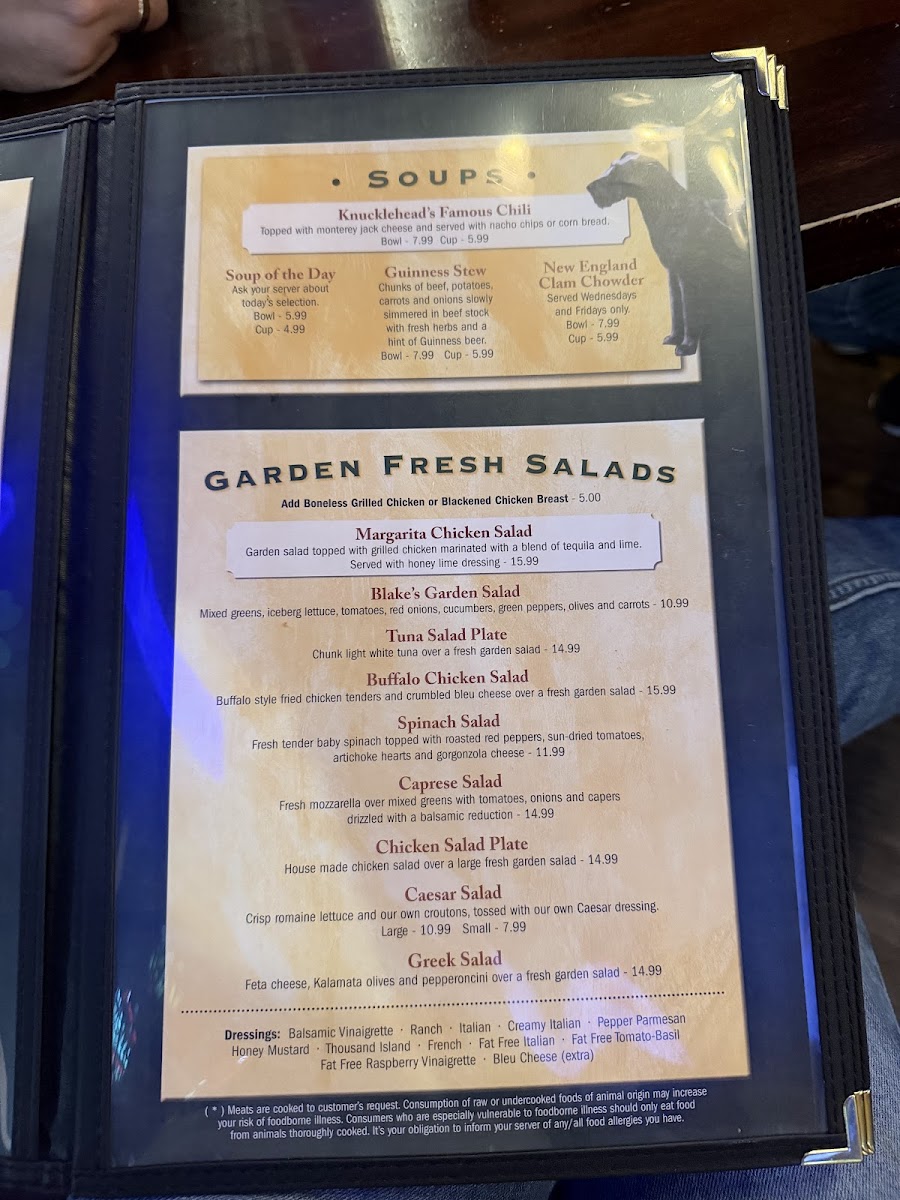 Blake's Tavern Menu - Image 3